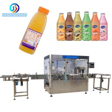 Automatic beverage milk juice water liquid glass can plastic bottling packing filling machine